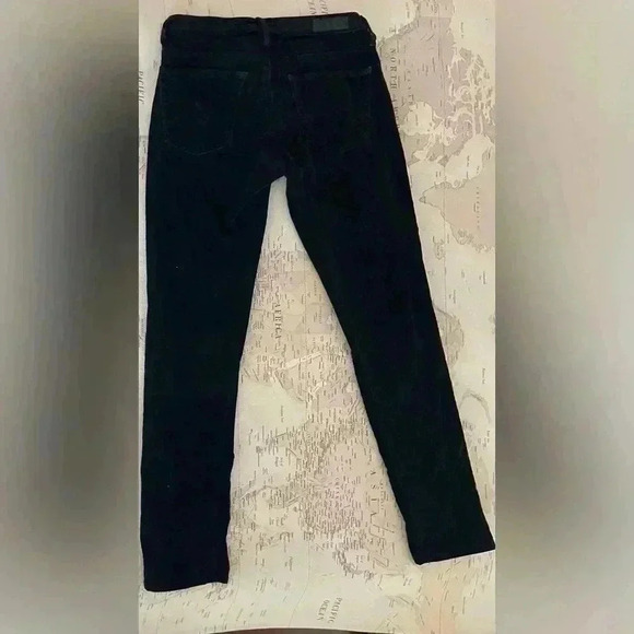 AG Goldschmied Stevie Ankle Jodhpur Slim Straight Ankle Mid Rise Black Cord 26 - Picture 10 of 10